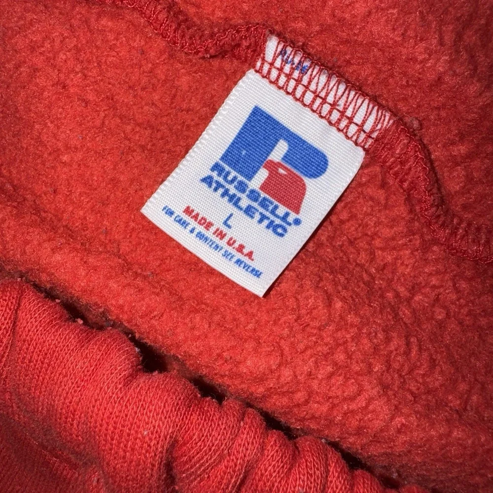 Vintage Russell Athletic Sweatpants Red Fleece Joggers Mens Large Y2K Made USA